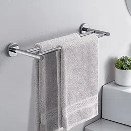 Stainless Steel Heavy and Sturdy Towel Rod/Towel Rack for Bathroom/Towel Bar/Hanger/Stand/Bathroom Accessories (24 Inch - Chrome Finish) 24 inch 1 Bar Towel Rod-image-3
