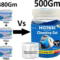 HOTKEI (500 gm)Multipurpose Laptop Pc Computer Keyboard Dust Cleaner Cleaning Slime Gel for Computers, Mobiles, Laptops, Gaming image 2