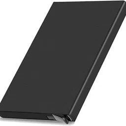 Men & Women Casual Black Aluminium RFID Card Holder-image-39