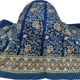 mantushti Embroidered Semi Stitched Rajasthani Poshak image 2