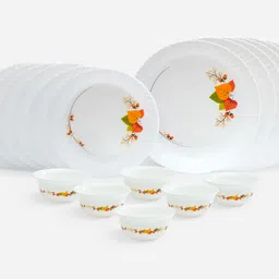 Pack of 18 Plastic Belizzi Pack Of 18 Dinner Set Orange Dinner Set-picture-18