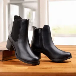 yuvrato baxi Chelsea Block Heel Slip on Boots For Women with Side Zipper Closure Slip On For Women image 5