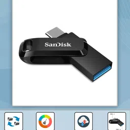 SanDisk SDDDC3-128G 128 OTG Drive Compatible with Desktop Computer, Mobile USB 3.0 Plastic Case image 4
