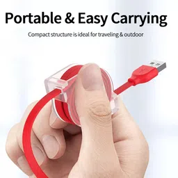 Huntindia Universal Multiple Charging Cord Retractable Mobile Charger Cable+Carry Pouch Charging Pad image 3