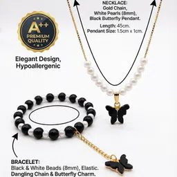 al minza Mother of Pearl Pearl Bracelet Set image 3