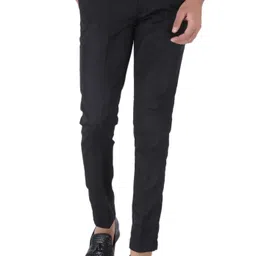 srey Men Regular Fit Black Cotton Blend Trousers-picture-23