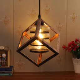 foziq Mimero Antique Brass Metal Hanging Light image 1