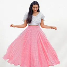 dishitha Polka Print Stitched Lehenga & Crop Top-picture-13