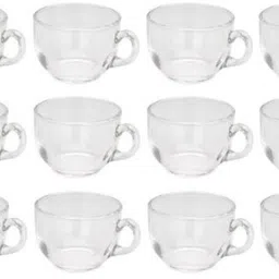 s1store Pack of 12 Glass Transparent Glass Tea & Coffee Cups - 6 Pieces, Clear, 170 ml-picture-17