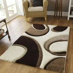 Brown, White Polyester Carpet-image-14