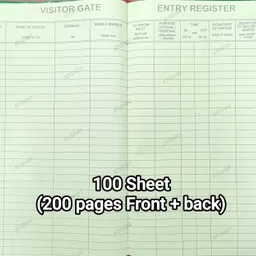 ATISHAY Visitor Register - 34 * 20 Cm - 100 Sheet Visitor Register - 34 * 20 Cm - 100 Sheet 1-Part Visitor Register-picture-11