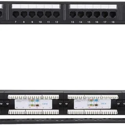 microware 24 Port CAT6 Ethernet Patch Panel 19" Rack Mount Patch Panel Distributor Lan Adapter-picture-17
