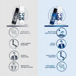 wild stone CODE Titanium & Platinum Combo (120 ml each) Deodorant Spray-For Men image 5