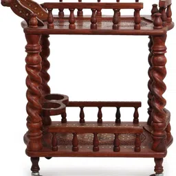 Food Serving Trolley Wine Trolley Wooden Kitchen Trolley-image-15