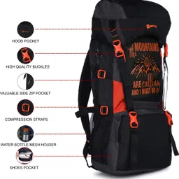 impulse Mt. Calling 55 Litres Orange Rucksack - 55 L image 4