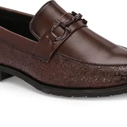 invictus Classic Brown Loafers for Men | Premium Party & Office Footwear Slip On For Men image 2