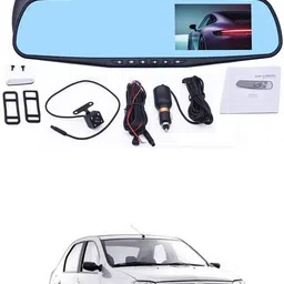 lovmoto Universal For Car Dual Lens Dvr Dash Camera 4.3inch Rearview Mirror For Lo-gan Universal For Car Dual Lens Dvr Dash Camera 4.3inch Rearview Mirror For Lo-gan Parking Sensor image 1