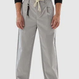 snitch Men Relaxed Grey Polyester Trousers-picture-12