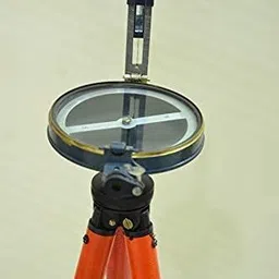Survey Compass With Tripod Aluminum and Brass Mix Prismatic Compass with Aluminum Adjustable Tripod Stand image 4