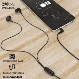 DEVBHOOMI DB - WE02 METALELITE Shimmer in-Ear Wired Earphone with Mic (Black) Earphone Cable Organizer image 2