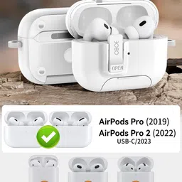 Oboe Polypropylene Press and Release Earbuds Case For Apple Airpods Pro 2 Shield Pro Case with Phone Stand & Magnetic Lock & Keyring image 2