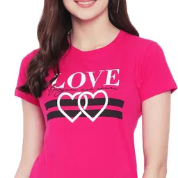 fabflee Pack of 3 Women Typography Round Neck Pure Cotton Multicolor T-Shirt image 5