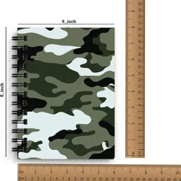 di-kraft Army print Handicraft Diary A5 Diary Unruled 160 Pages image 3