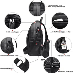 spinsell Medium 25 L Backpack Medium 25 L Women's Stylish Backpack for College Office Travel Anti Theft image 2