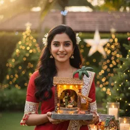 tachyon Holy Night Rotating Resin Nativity Set with Lights & Music Assembled 22 cm Pack of 1 image 5