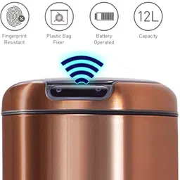obsessions EKO 12L Fingerprint With Smart Sensor Stainless Steel Dustbin image 3