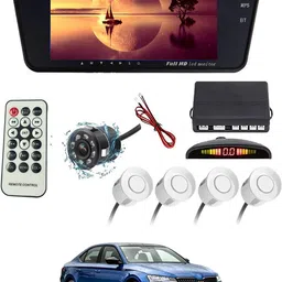 maties 7Inch Rearview Monitor Mirror with Touch Button,Camera & White sensor 211 Black LCD-picture-18
