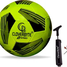 cloverbyte Speed Sports Edition Green Combo PVC Football With Pump And Pins Football - Size: 5-picture-10