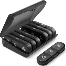 rabbonix 07 Days Days Medicine Tablets Organizer Case Travel Pill Box For 3 Times a Day | 01 Pcs Pill Box image 1