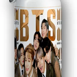 printingzone Bts sipper Bts water bottle bts mug bts Bottle with mug (BSM-35) 600 ml Water Bottles image 4