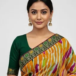 sarngin boutique Printed Bandhani Georgette Saree image 4