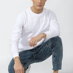 peter england Men Full Sleeve Solid Sweatshirt image 2