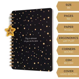 Doodle Printed Wiro Hard-Bound 90 GSM Ruled Paper Notebook image 5