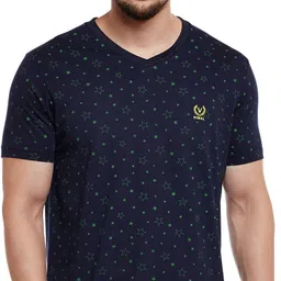 mack jonney Pack of 2 Men Solid V Neck Cotton Blend Multicolor T-Shirt image 3