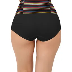 Bella Voste Pack Of 3 Striped Anti Bacterial Cotton Hipster Briefs image 5