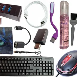ANJO USB Keyboard-USB Mouse-Pad-2.0Hub-Gel3in1-LED-1.5m Ext Cable A M2F-OTG C & Micro Combo Set-image-23