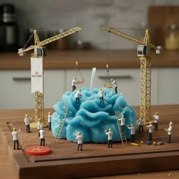 utsav LIGHT Blue Rose Flower Shaped Scented Candle (PACK OF 5) Candle image 3