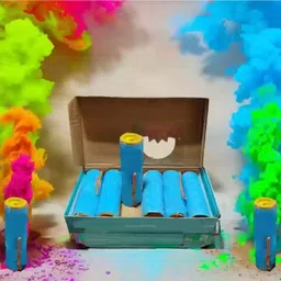 wish cloud Royal Colour Pyros Pack of 6 Pcs & 1 Pyro Gun Holi Color Powder Pack of 6 image 2