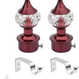 decordepo Maroon Curtain Knobs Metal-picture-15