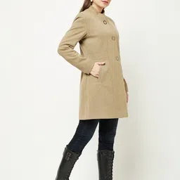 crimsoune club Shell-95%Polyester, 5%Spandex & Lining-100%Polyester Solid Coat For Women image 4