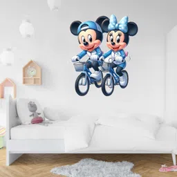shopglow CUTE MICKEY MOUSE RIDE CYCLE WALL STICKER image 3