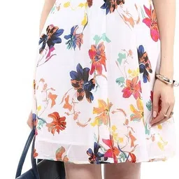 la zoire Women Fit and Flare White Mini/Short Dress image 2