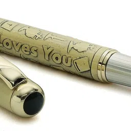 hayman 24 ct Gold Plated Jesus Loves you Engraved Roller Ball Pen-picture-14