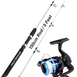 yolo tackles 1.5mtr solid Fishing rod and reel set 1.5mtr / 5 feet Multicolor Fishing Rod-picture-22