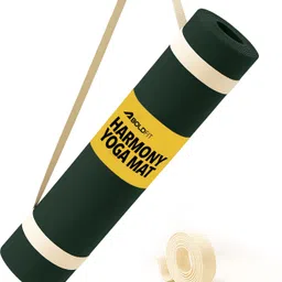 boldfit Yoga Mat for Men Women 4mm Exercise Mat Anti Skid Workout Yoga Matte Carry Strap Green 4 mm Yoga Mat-picture-24