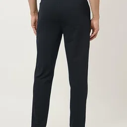 kcon Men Solid Black Track Pants image 2